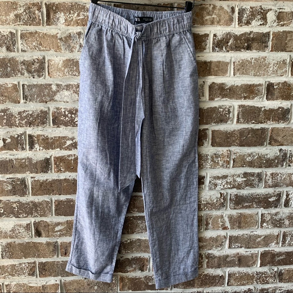 Zara Chambray Cuffed Pant